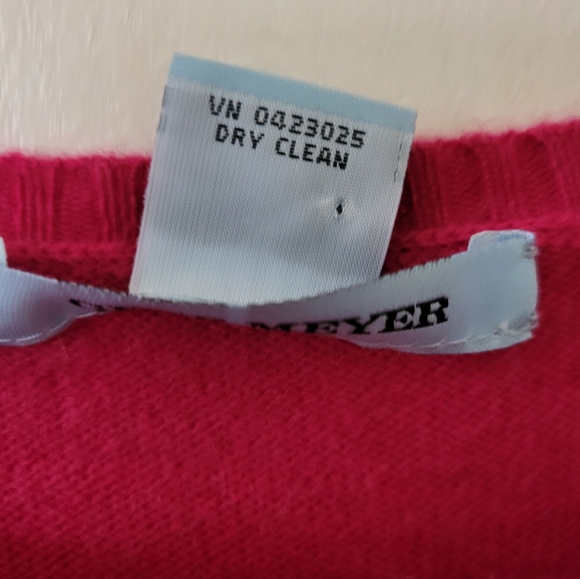 Gene Meyer Pink Short Sleeve Cashmere Sweater Sz XL - Picture 4 of 4